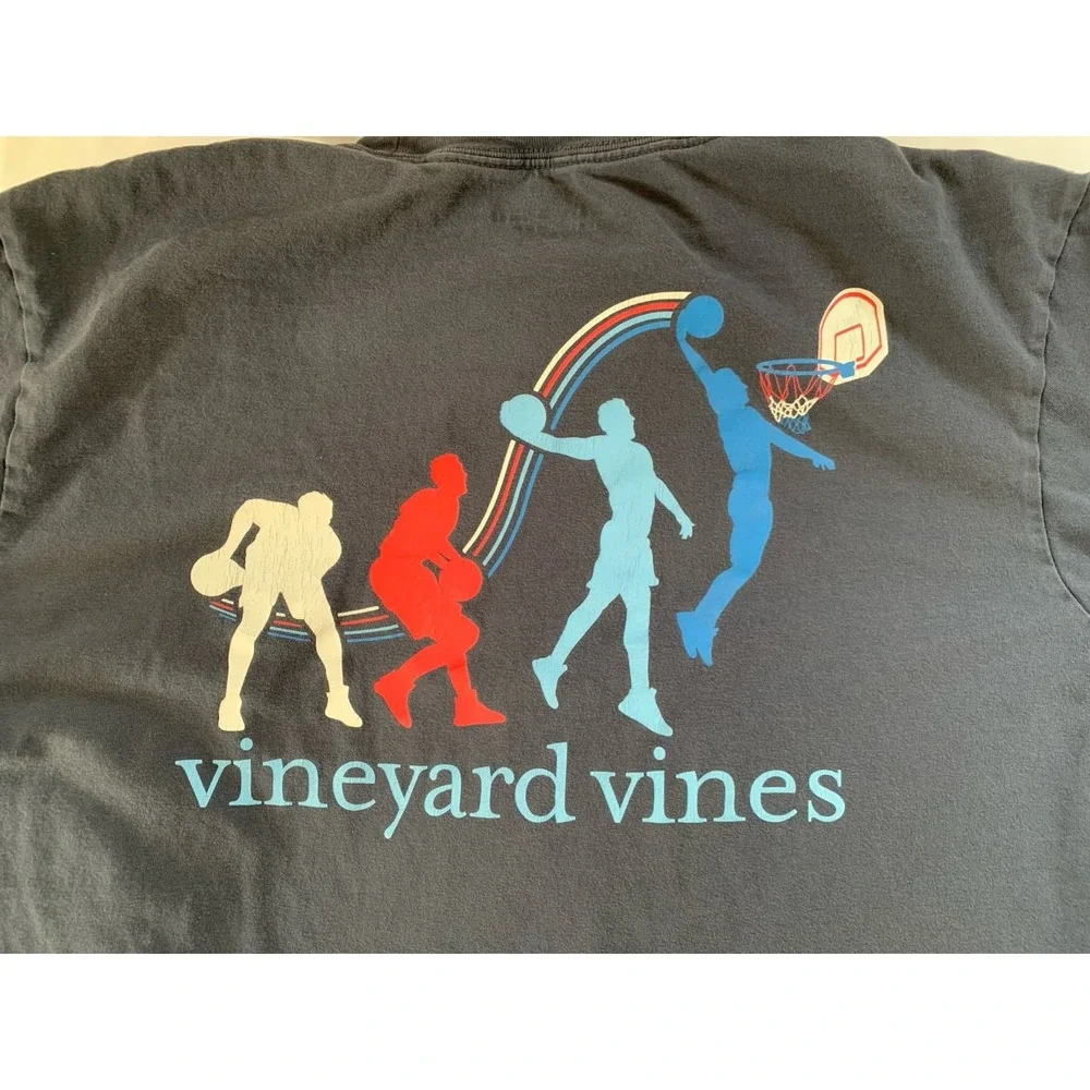 Vineyard Vines Mens Size Medium T Shirt Short Sleeve Basketball - Picture 8 of 9